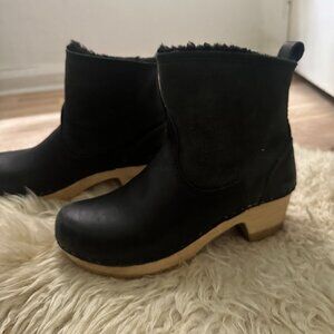 No 6 Clog Shearling Boots Size 39